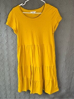 Time And Tru Dress Women’s XS 0/2 Yellow Tiered Mini